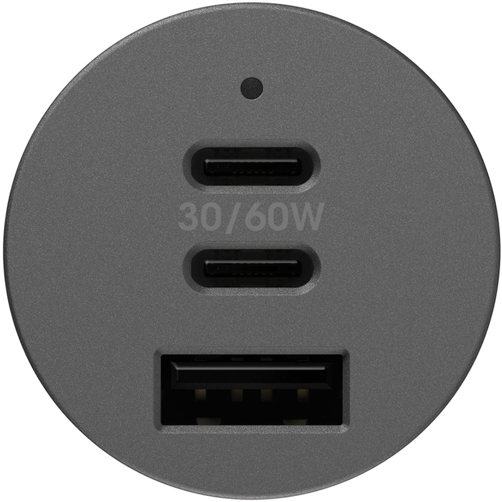 OtterBox 72W USB-C Triple Port Premium Pro Fast Car Charger - Black (78-80899),1x USB-A (12W), 2x USB-C (30W),Fast-Charging for Samsung & iPhone - Image 2
