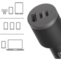 OtterBox 72W USB-C Triple Port Premium Pro Fast Car Charger - Black (78-80899),1x USB-A (12W), 2x USB-C (30W),Fast-Charging for Samsung & iPhone - Image 5