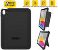 OtterBox Rugged Defender Apple iPad (11") (A16) (11th Gen) / iPad (10.9") (10th Gen) Kickstand Case Black - No Retail Packaging - (77-89955) - Image 1