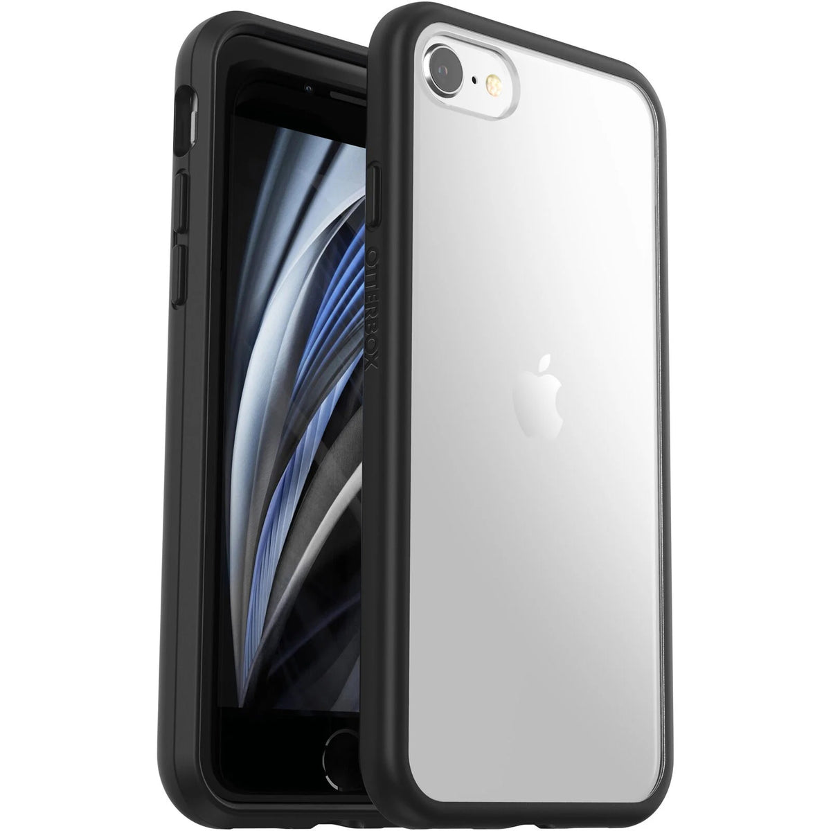 OtterBox React Apple iPhone SE (3rd & 2nd Gen) and iPhone 8/7 Case Black Crystal (Clear/Black) - (77-80951), DROP+ Military Standard, 7 Years Warranty - Image 4