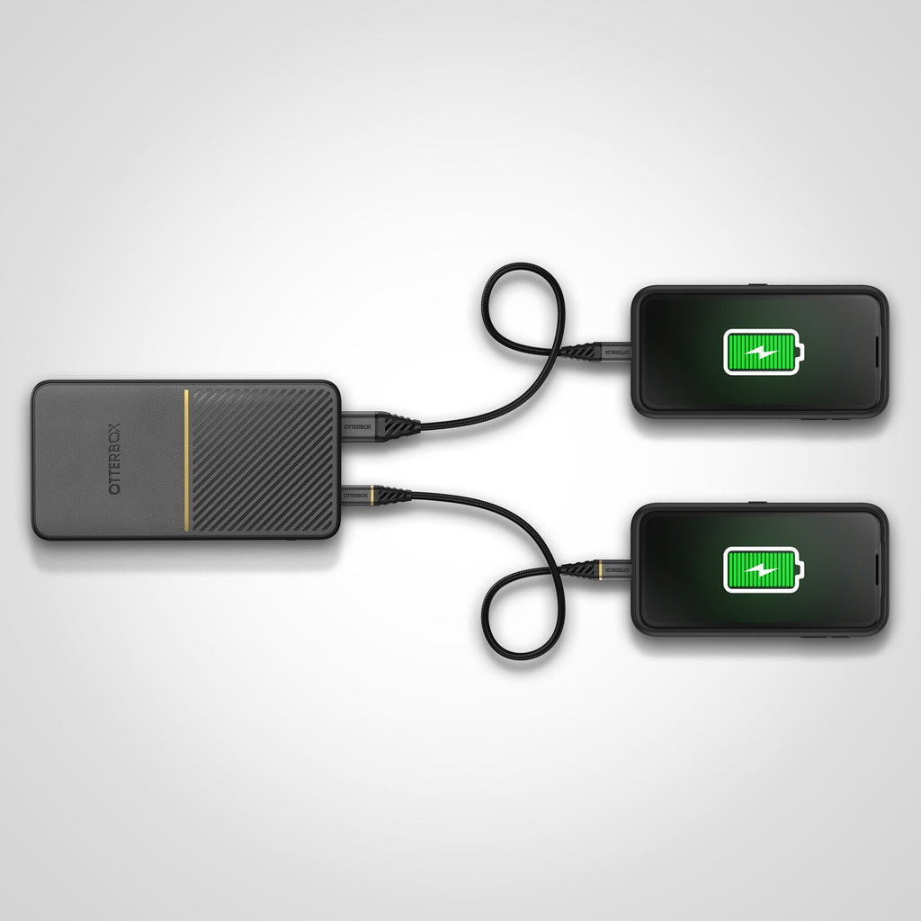 OtterBox Fast Charge Power Bank 20K mAh - Black (78-80642), Dual Port USB-C (18W) & USB-A (18W), Includes USB-C Cable (15CM), 2 Years Warranty - Image 3