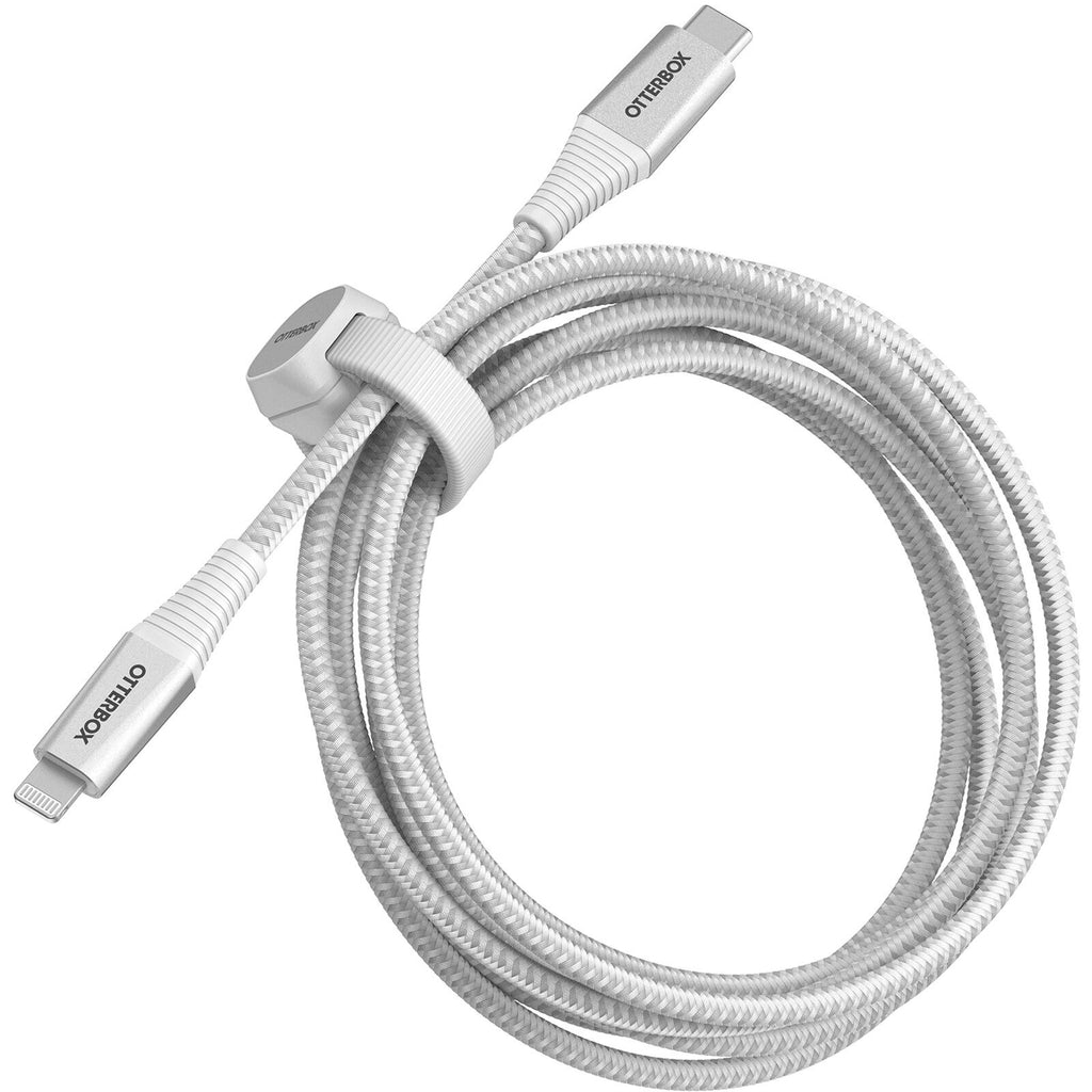 OtterBox Lightning to USB-C Fast Charge Premium Pro Cable (2M) - White (78-80891), 3 AMPS (60W), MFi, 30K Bend/Flex,Braided, 2 Years Warranty - Image 5