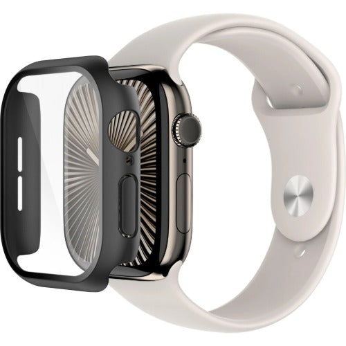 Belkin ScreenForce TemperedCurve 2-in-1 Treated Screen Protector + Bumper for Apple Watch Series 10 (46mm) - Black(OWA003fqBK), 2 Years Warranty - Image 1