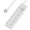 USP 16-in-1 Surge Protector Power Board with 10 AC Outlets & 6 USB Ports -(PB10S2A4C), 1.8M Extension Cable, 5 Years Warranty - Image 1