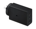 Samsung 65W PD Power Adapter Trio - Black(EP-T6530NBEGAU),3-in-1 Wall Charger(2 x USB-C, USB-A), Versatile Compatiblity, 1 Year Warranty - Image 1