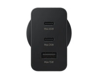 Samsung 65W PD Power Adapter Trio - Black(EP-T6530NBEGAU),3-in-1 Wall Charger(2 x USB-C, USB-A), Versatile Compatiblity, 1 Year Warranty - Image 2