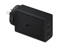 Samsung 65W PD Power Adapter Trio - Black(EP-T6530NBEGAU),3-in-1 Wall Charger(2 x USB-C, USB-A), Versatile Compatiblity, 1 Year Warranty - Image 1