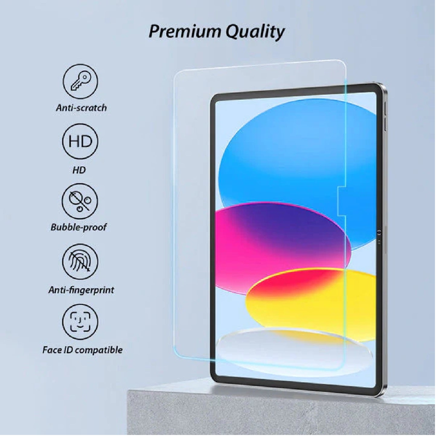 USP Apple iPad (11") (A16) (11th Gen) / iPad (10.9") (10th Gen) 2.5D Tempered Glass Screen Protector Clear -  9H Hardness, 5 Years Warranty - Image 3