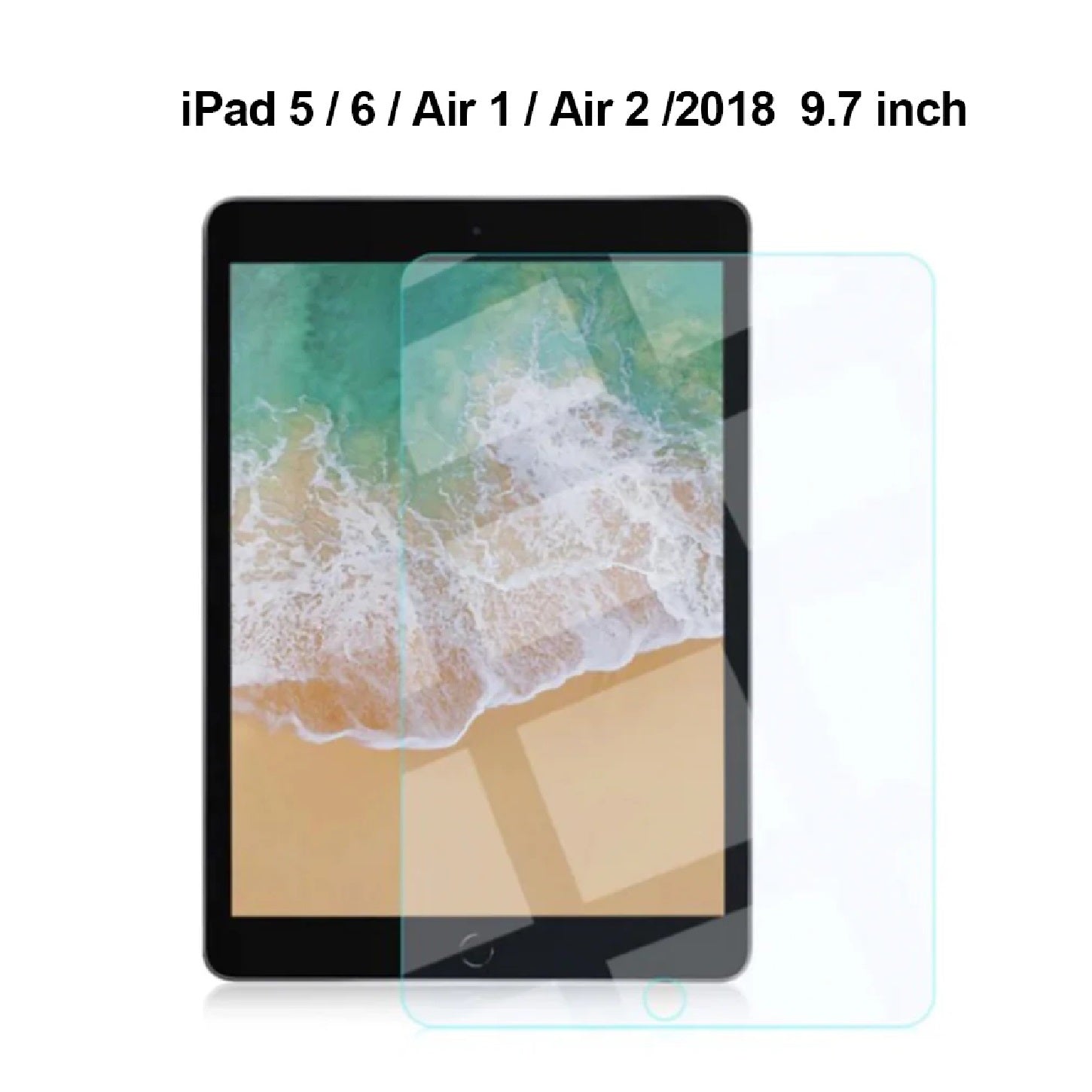 USP Apple iPad (9.7") (6th/5th Gen) / iPad Air (9.7") (2nd/1st Gen)Tempered Glass Screen Protector - Full Coverage, 9H Hardness, 5 Years Warranty - Image 1