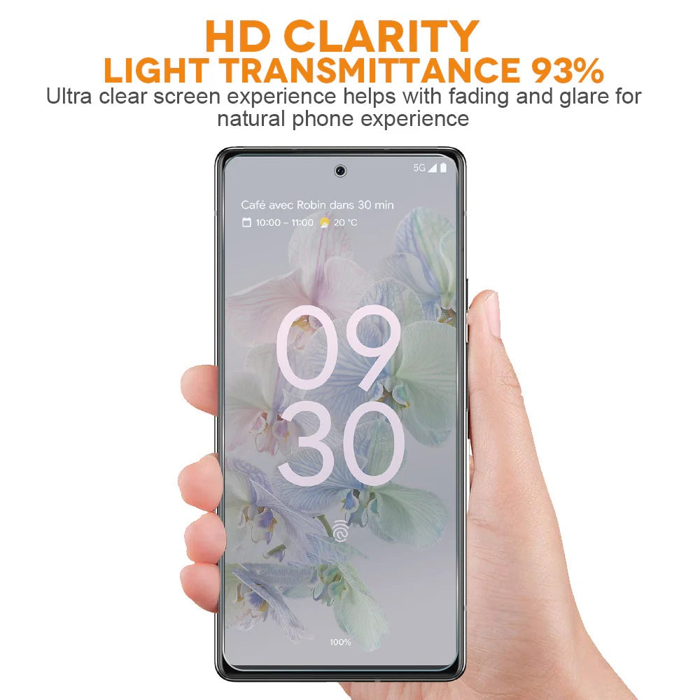 USP Google Pixel 10 Pro XL 5G (6.8") Tempered Glass Screen Protector Clear - Scratch-Resistant,Drop Protection, Raised Edges, 5 Years Warranty - Image 4