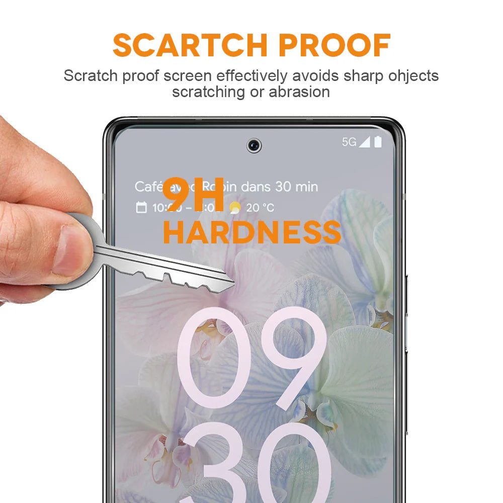 USP Google Pixel 10 Pro / Pixel 10 5G (6.3") Tempered Glass Screen Protector Clear - Scratch-Resistant,Drop Protection, Raised Edges, 5 Years Warranty - Image 2