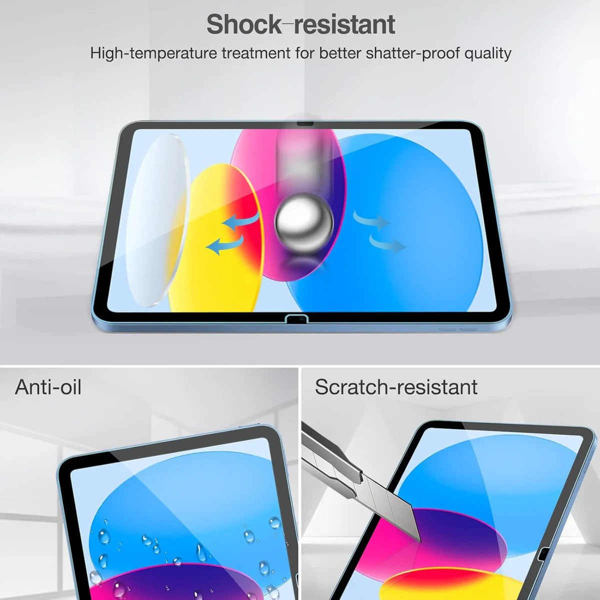 USP Apple iPad Pro (13") (M5/M4) (8th/7th Gen) Premium Armor Tempered Glass Clear - 9H Hardness, Scratch-resistant,  5 Years Warranty - Image 3