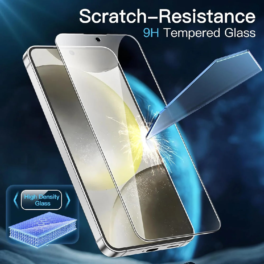 USP Samsung Galaxy A57 / A37 / A56 / A36 / S24 FE 5G (6.7) Tempered Glass Screen Protector Clear (Pack of 8) - 9H Hardness, 3 Years Warranty - Image 2