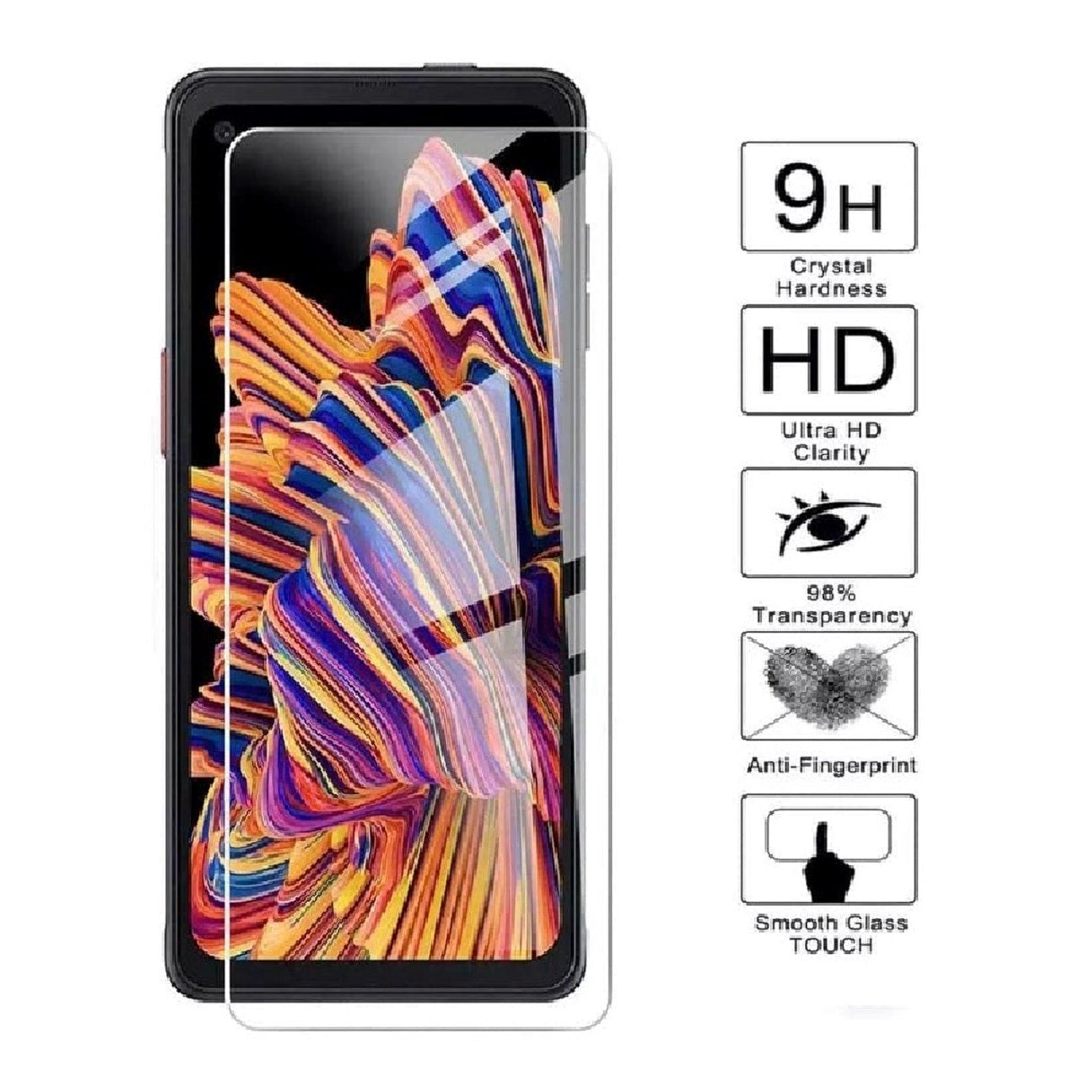 USP Samsung Galaxy XCover7 5G (6.6") Tempered Glass Screen Protector - Full Coverage, 9H Hardness, Bubble-free, Anti-fingerprint, 5 Years Warranty - Image 3