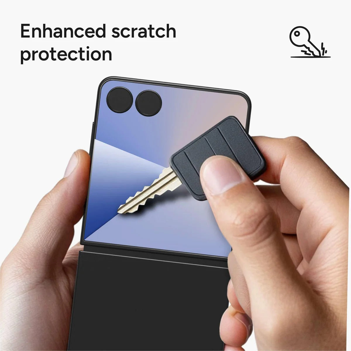 USP Samsung Galaxy Z Flip7 5G (6.9") 2.5D Tempered Glass Screen Protector Clear - 9H Hardness, Scratch-proof, 5 Years Warranty - Image 2