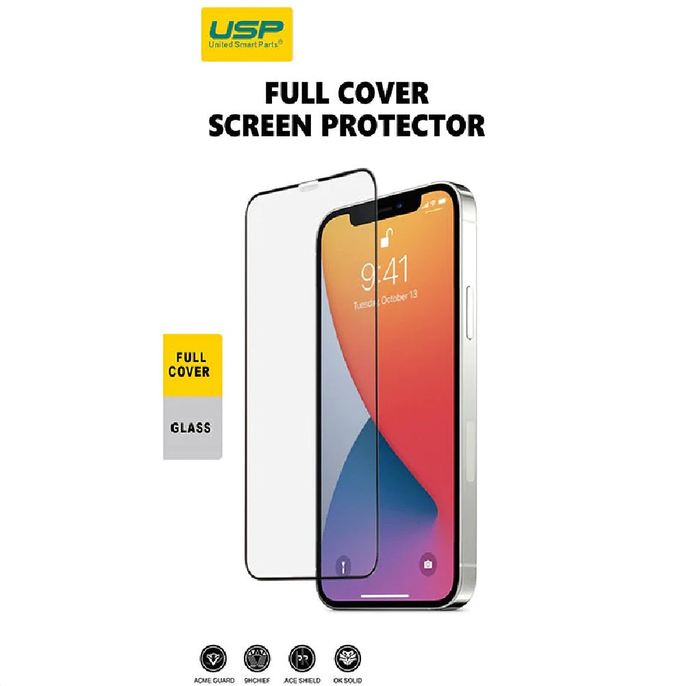 USP Apple iPhone 17e /  iPhone 16e / iPhone 14 / iPhone 13 Pro / iPhone 13 (6.1") Tempered Glass Screen Protector -Full Coverage, 5 Years Warranty - Image 1