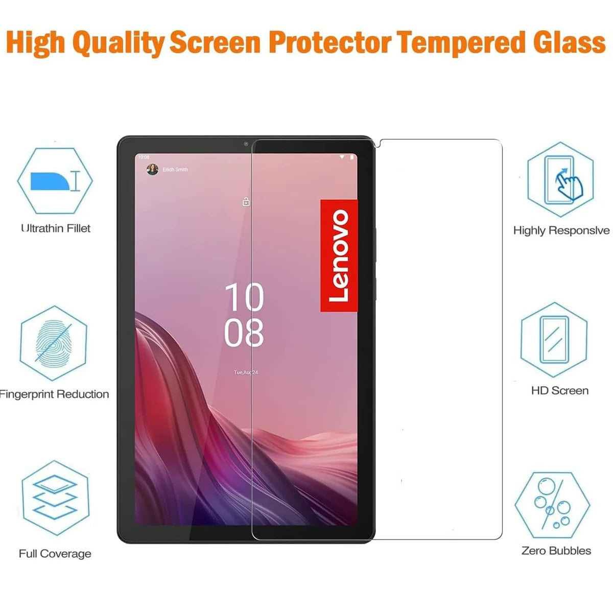 USP Lenovo Tab M11 (11') Premium Tempered Glass Screen Protector - 9H Surface Hardness, Scratch Resistant, Bubble-Free, 5 Years Warranty - Image 2