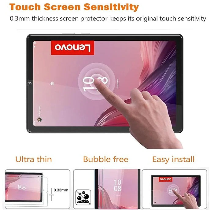 USP Lenovo Tab One (8.7") Premium Tempered Glass Screen Protector - 9H Surface Hardness, Scratch Resistant, Bubble-Free,5 Years Warranty - Image 4