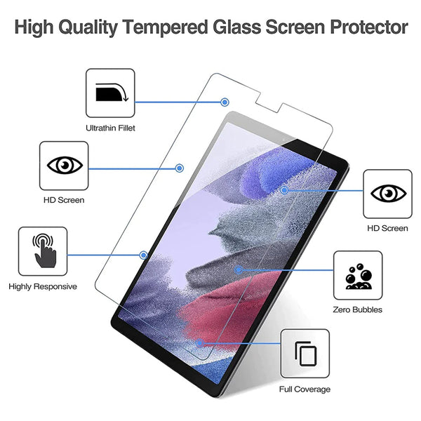 USP Samsung Galaxy Tab A7 Lite (8.7") Premium Tempered Glass Screen Protector Clear - 9H Surface Hardness, Scratch Resistant, 5 Years Warranty