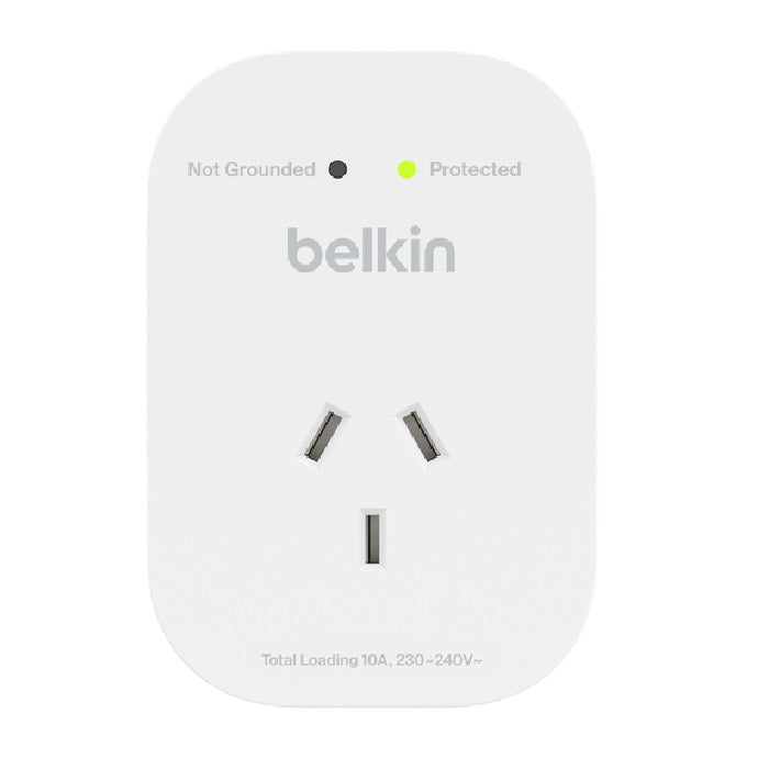 Belkin SurgePro 1-Outlet Surge Protector (SRA010AU)- 1800 Joules, Safe and Compact Design, Belkin 6-Point Safety System, $30000 CEW,  2 Years Warranty - Image 3
