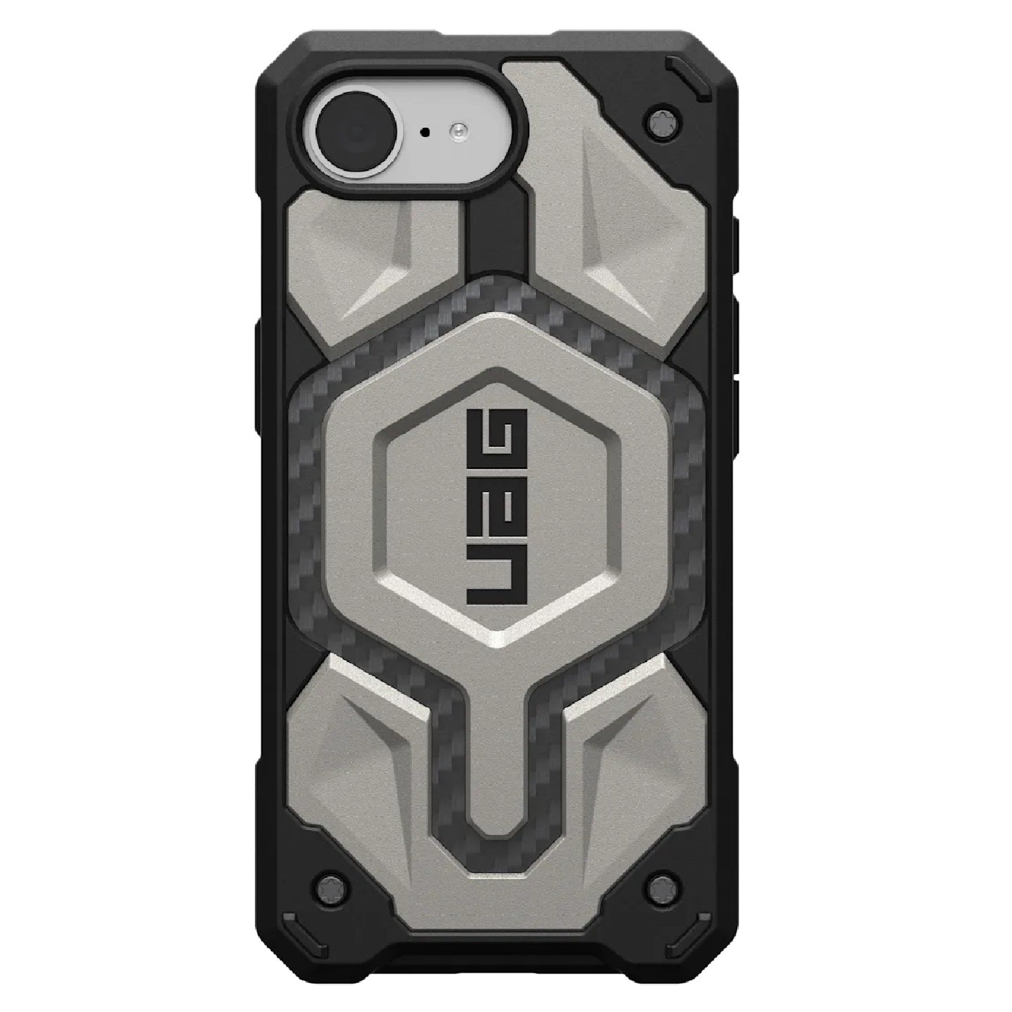 UAG Monarch Pro MagSafe Apple iPhone 17e /  iPhone 16e Refresh /  iPhone 16e (6.1") Rugged Case-Titanium (114497113636), 10 Years Warranty - Image 1