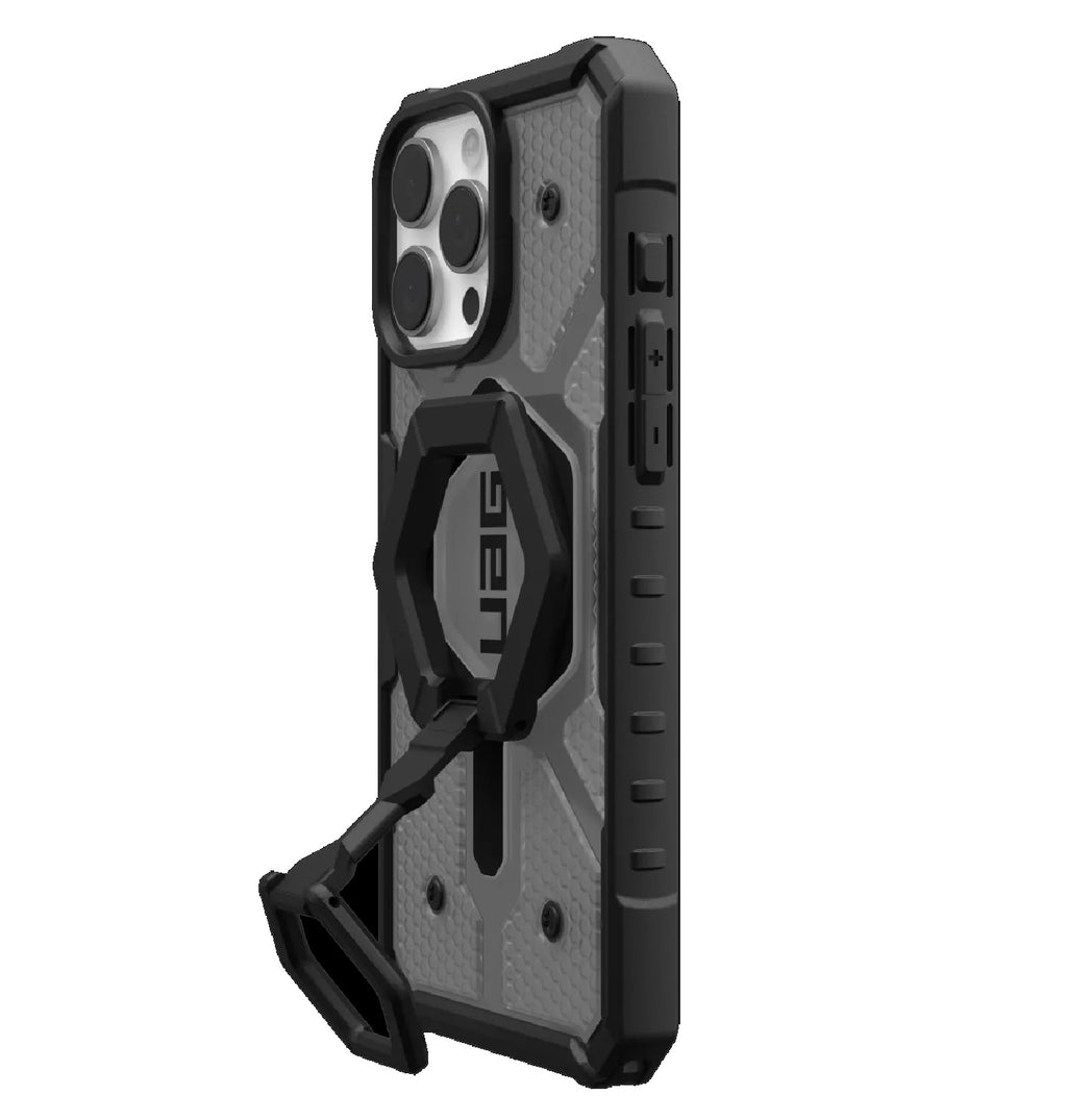 UAG Pathfinder Clear MagSafe Apple iPhone 16 Pro Max (6.9") Rugged Case + Black Ring Stand- Ash(1144651BV02), 10 Years Warranty - Image 2