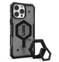 UAG Pathfinder Clear MagSafe Apple iPhone 16 Pro Max (6.9") Rugged Case + Black Ring Stand- Ash(1144651BV02), 10 Years Warranty - Image 1