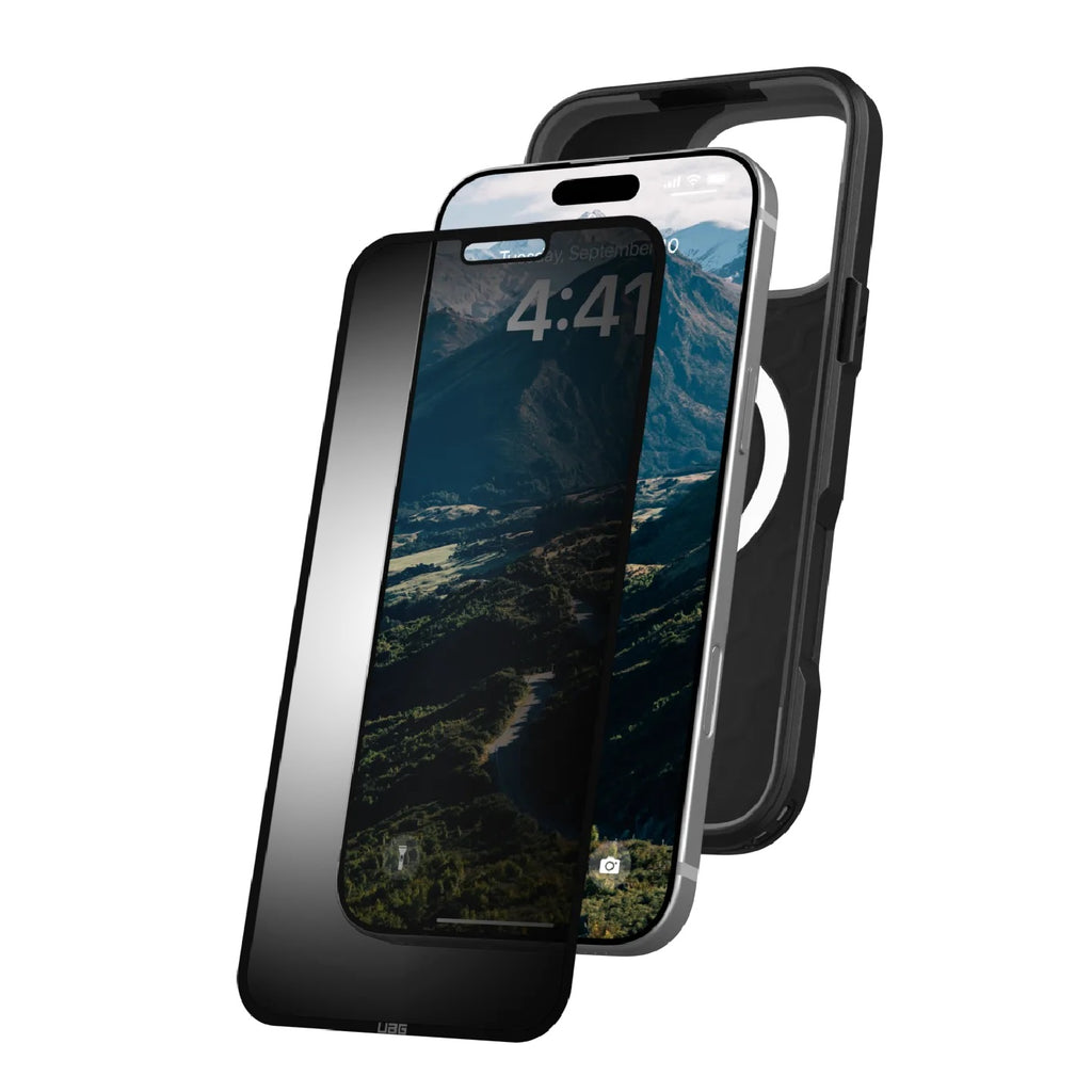 UAG Removable Privacy Apple iPhone 16/ iPhone 15 (6.1") Screen Protector - Glass - Tint (14437011NA), Anti-Glare, Recyclable, 1 Year Warranty - Image 5