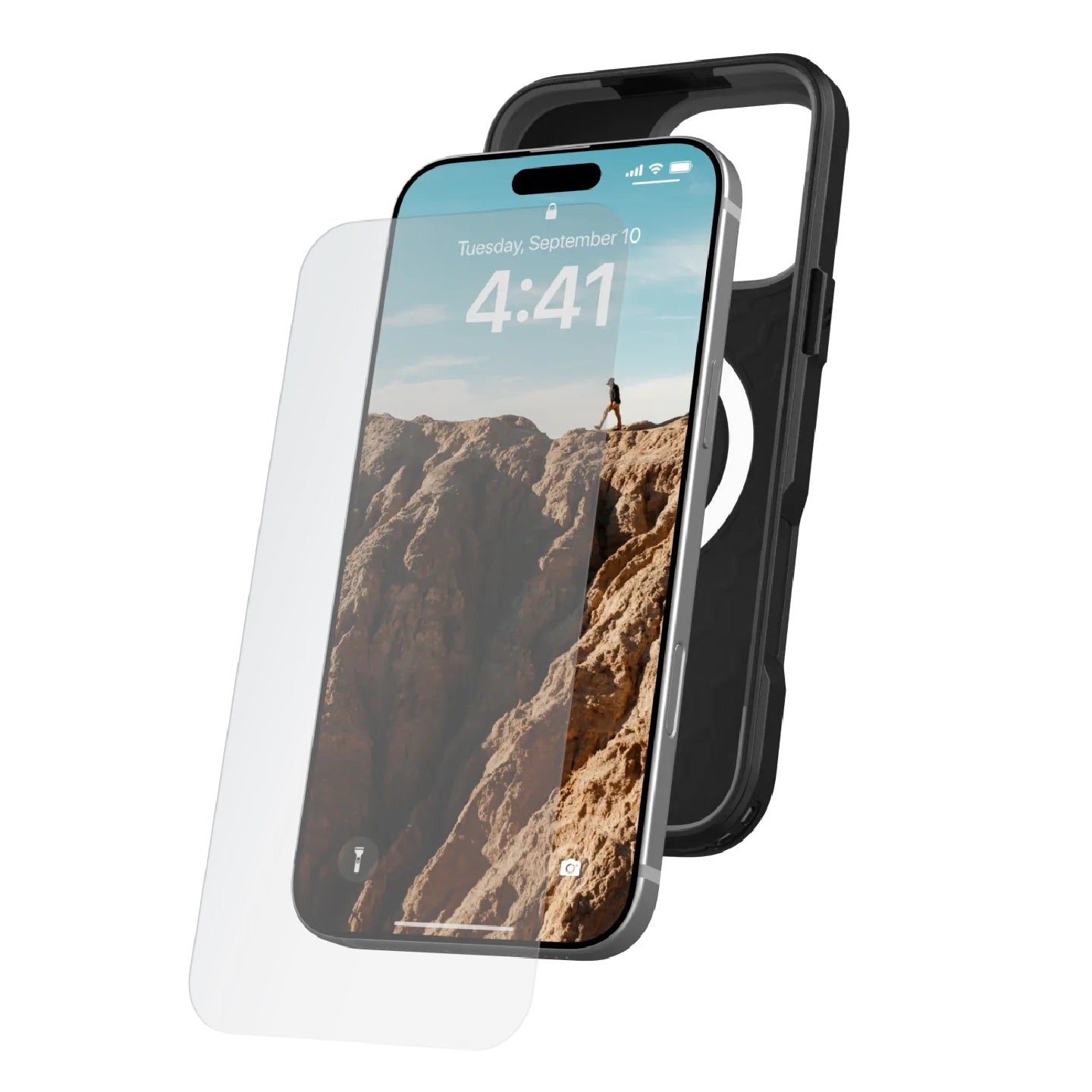 UAG Shield Apple iPhone 16 (6.1") Tempered Glass Screen Protector - Clear (14436511NA), Antimicrobial,Scratch Resistant, 1 Year Warranty - Image 3