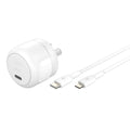 Belkin BoostCharge Compact 30W USB-C (PD 3.1) Wall Charger + USB-C to Lightning Cable - White (WCA008au1MWH-B5),$2500 CEW, 2 Years Warranty - Image 1