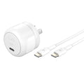 Belkin BoostCharge Compact 30W USB-C (PD 3.1) Wall Charger + USB-C to USB-C Cable (1M) - White (WCA008au1MWH-B6), Apple, CEW $2500, 2 Years Warranty - Image 1