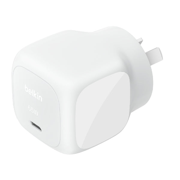 Belkin BoostCharge 65W USB-C PD 3.1 Cubic Wall Charger - White (WCA011auWH),Best for Phones,Laptop & Tablets, CEW $2500, 2 Years Warranty