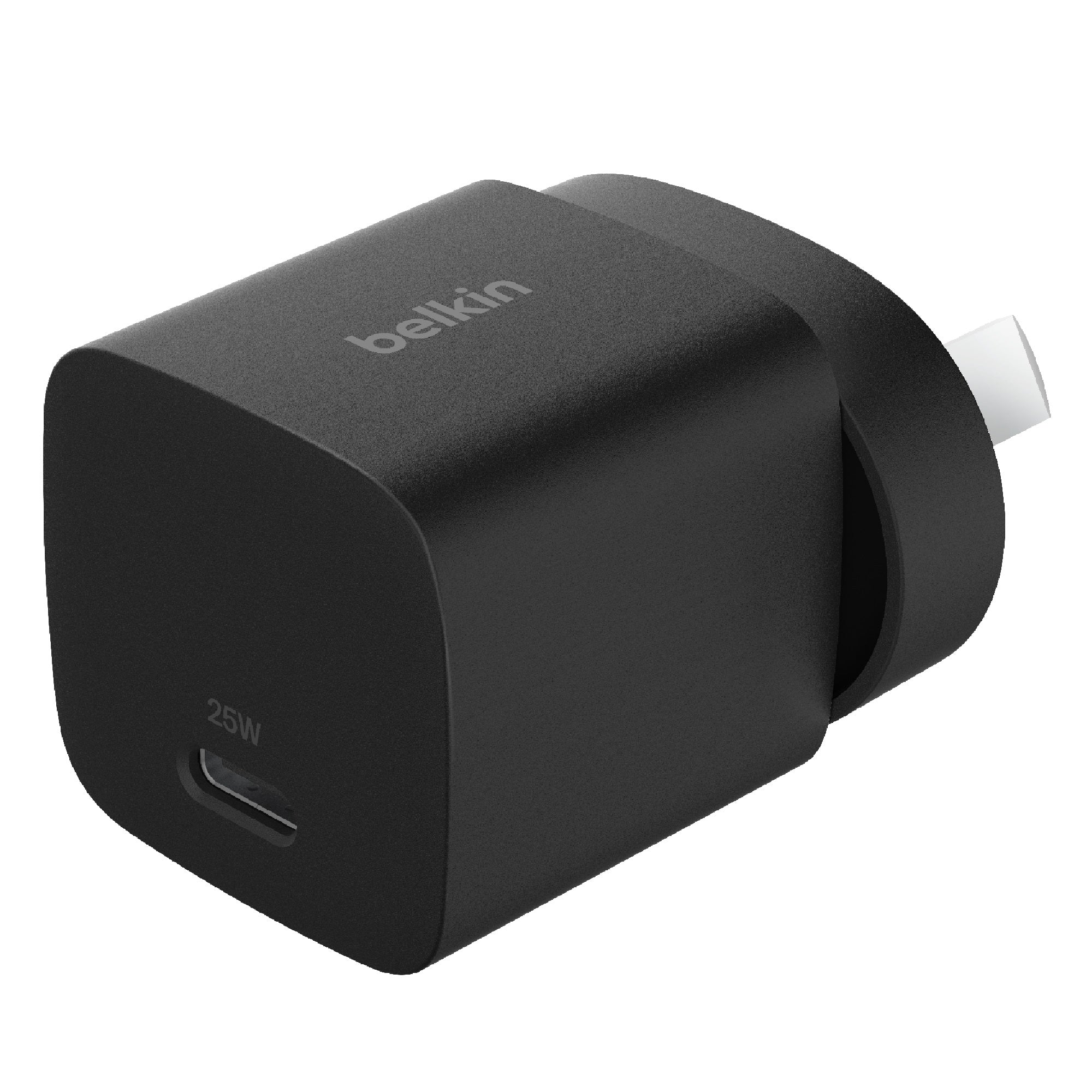 Belkin BoostCharge 25W USB-C PD 3.1 Cubic Wall Charger - Black (WCA012AUBK), Portable & Powerful, Apple, MFI-Certified, CEW $2500, 2 Years Warranty - Image 2