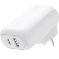 Belkin BoostCharge Dual Wall Charger 42W - White (WCB009auWH), 1xUSB-C (30W), 1xUSB-A (12W), Best for Samsung & iPhone, $2500 CEW, 2 Years Warranty - Image 1