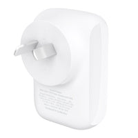 Belkin BoostCharge Dual Wall Charger 42W - White (WCB009auWH), 1xUSB-C (30W), 1xUSB-A (12W), Fast Charge, Travel Friendly, CEW $2500, 2 Years Warranty - Image 2