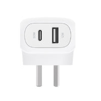 Belkin BoostCharge Dual Wall Charger 42W - White (WCB009auWH), 1xUSB-C (30W), 1xUSB-A (12W), Fast Charge, Travel Friendly, CEW $2500, 2 Years Warranty - Image 3