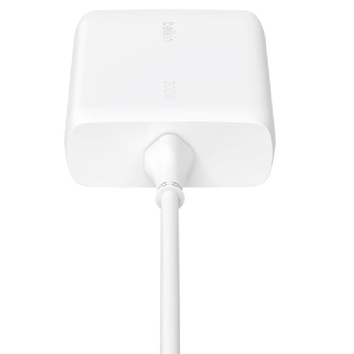 Belkin BoostCharge Pro 200W USB-C (PD 3.0) 4-Port GaN Wall Charger - White (WCH015AUWH), 140W Max Single Port, CEW $2500, 2 Year Warranty - Image 3