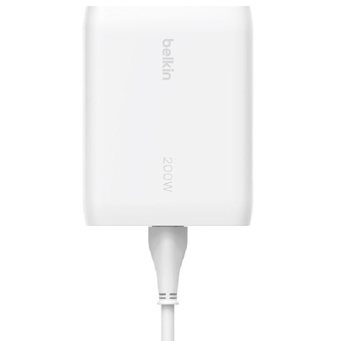 Belkin BoostCharge Pro 200W USB-C (PD 3.0) 4-Port GaN Wall Charger - White (WCH015AUWH), 140W Max Single Port, CEW $2500, 2 Year Warranty - Image 4