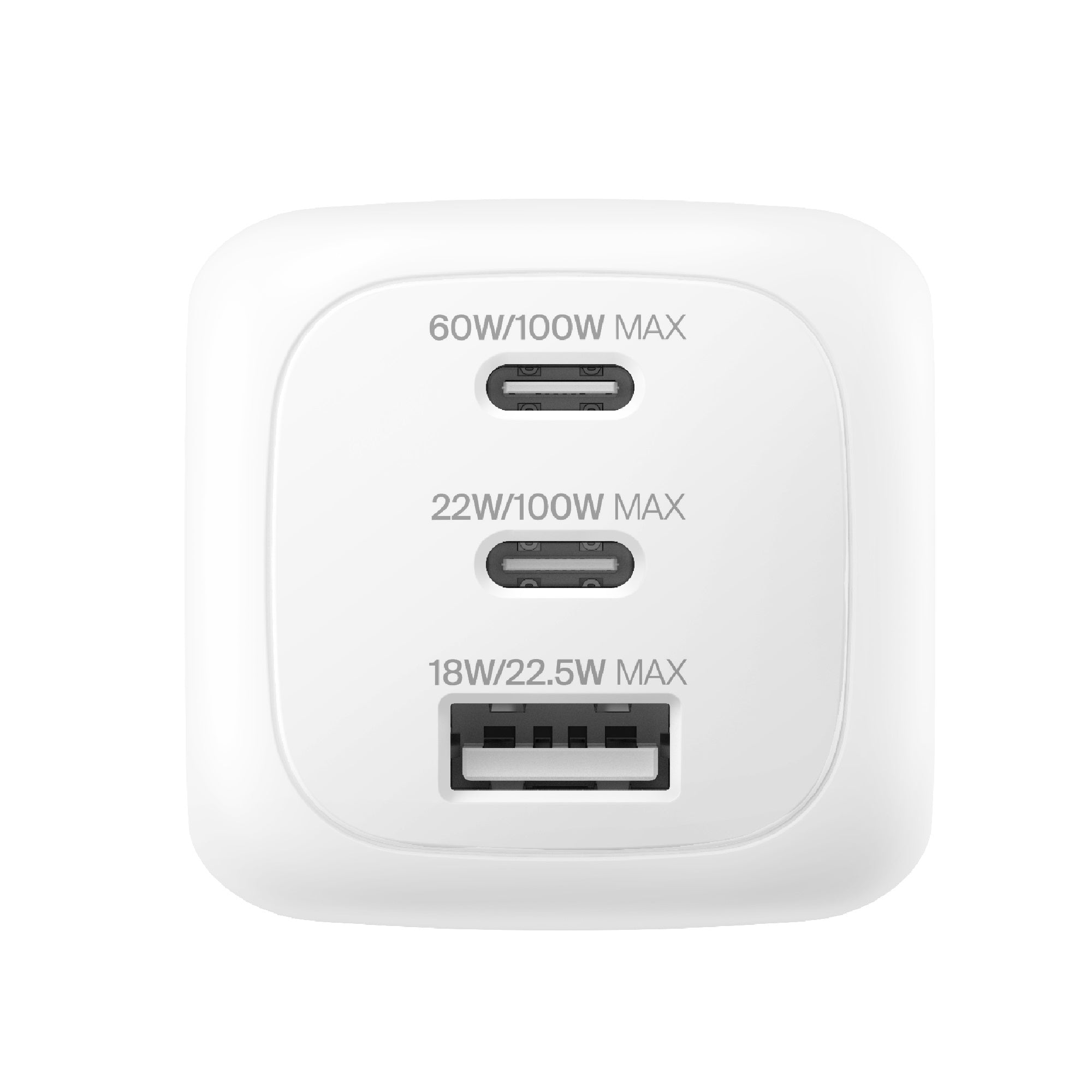 Belkin BoostCharge Pro 100W 3-Port GaN Wall Charger - White (WCH016AUWH), 2x USB-C, 1x USB-A, Compact Laptop Charger, CEW $2500, 2 Years Warranty - Image 3