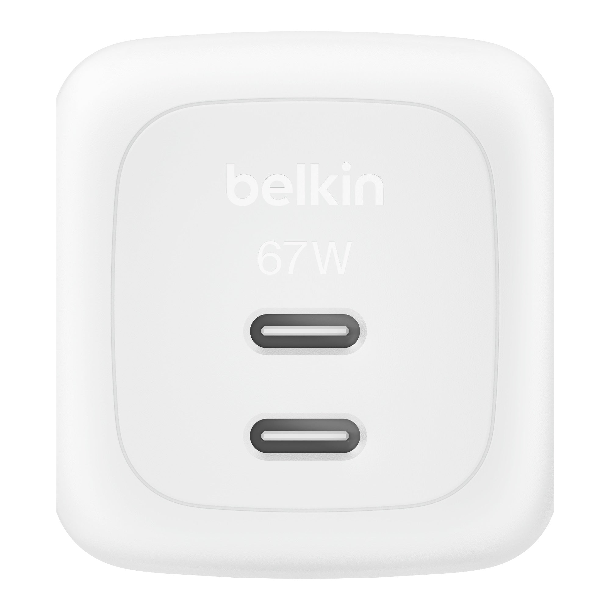 EOL Belkin BoostCharge Pro 67W Dual USB-C GaN Wall Charger - White (WCH020AUWH), Compact Laptop Charger, Travel-Ready, CEW $2500, 2 Years Warranty - Image 2