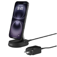 Belkin BoostCharge Pro Convertible Magnetic Wireless Charging Stand With Qi2 + 20W Wall Charger +USB-C Cable- Black(WIA008auBK), 15W, 2 Years Warranty - Image 1