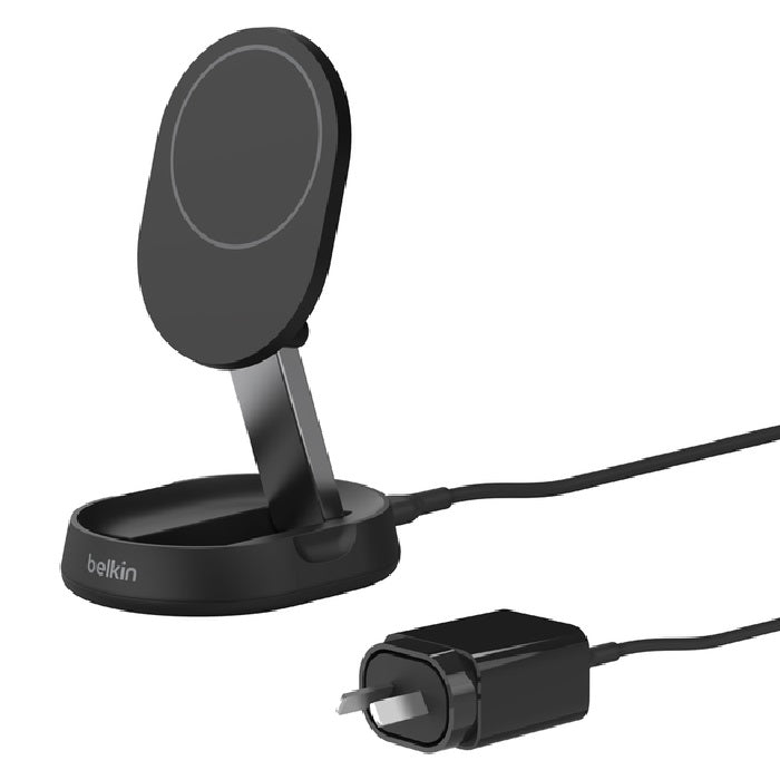 Belkin BoostCharge Pro Convertible Magnetic Wireless Charging Stand With Qi2 + 20W Wall Charger +USB-C Cable- Black(WIA008auBK), 15W, 2 Years Warranty - Image 2