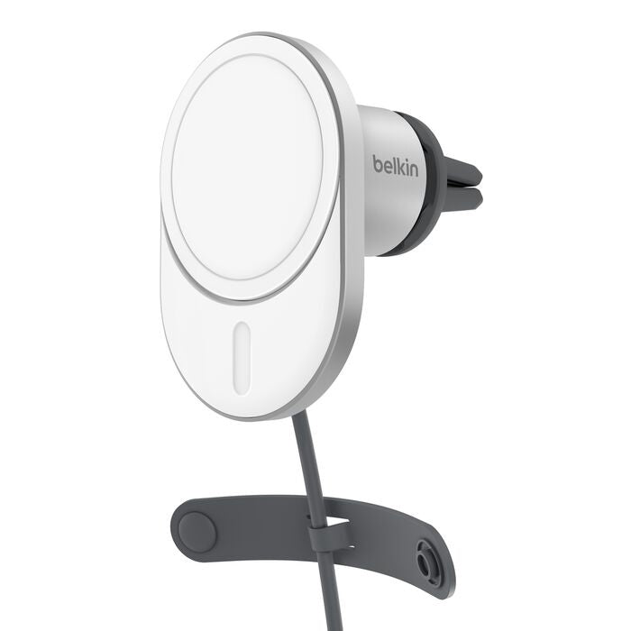 Belkin BoostCharge Pro Magnetic Qi2 Wireless Car Charger + 20W Car PSU +USB-C Cable (1.2M) - White (WIC008btGR-V2), 15W, Apple iPhone,2 Years Warranty - Image 1