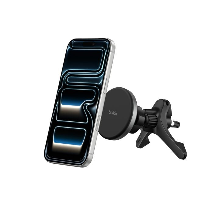 Belkin BoostCharge Magnetic Wireless Charging Car Vent Mount w/ Qi2(15W)+27W Car Adapter+USB-C Cable(1M) -Black(WIC010fqBK),$2500 CEW,2 Years Warranty - Image 1