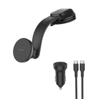 Belkin BoostCharge Magnetic Wireless Charging Car Dash Mount With Qi2 15W + USB-C Cable (1M) + 27W Car Adapter - Black (WIC011fqBK), 2 Years Warranty - Image 4