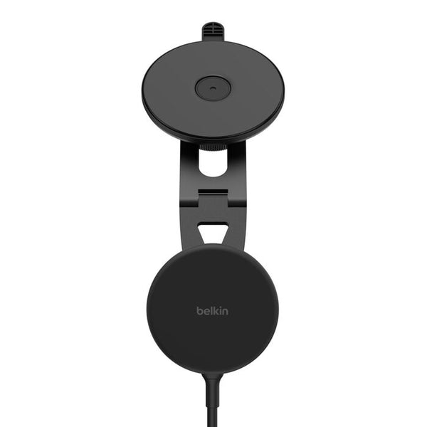 Belkin Boostcharge Magnetic Wireless Charging EV mount With Qi2 15W + USB-C Cable (1M) + 27W Car Adapter - Black (WIC013fqBK), 2 Year Warranty