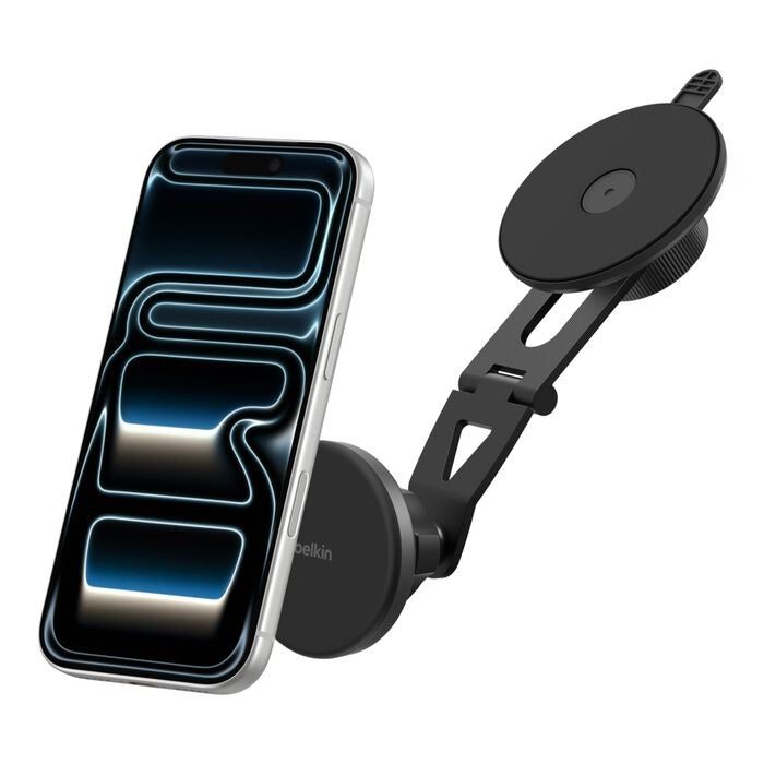 Belkin Boostcharge Magnetic Wireless Charging EV mount With Qi2 15W + USB-C Cable (1M) + 27W Car Adapter - Black (WIC013fqBK), 2 Year Warranty - Image 5