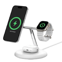 Belkin BoostCharge Pro 3-in-1 Magnetic Qi2 Wireless Charging Stand + 36W Wall Charger + USB-C Cable - White(WIZ023AUWH),15W,CEW $2500,2 Years Warranty - Image 1