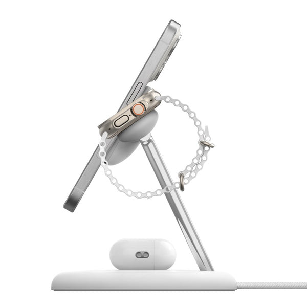 Belkin BoostCharge Pro 3-in-1 Magnetic Qi2 Wireless Charging Stand + 36W Wall Charger + USB-C Cable - White(WIZ023AUWH),15W,CEW $2500,2 Years Warranty