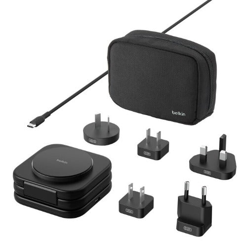 Belkin BoostCharge Pro Convertible 3-in-1 Magnetic Wireless Charging Travel Pad with Qi2 + 36W PSU + USB-C Cable- Black (WIZ024fqBK), 2 Years Warranty - Image 3